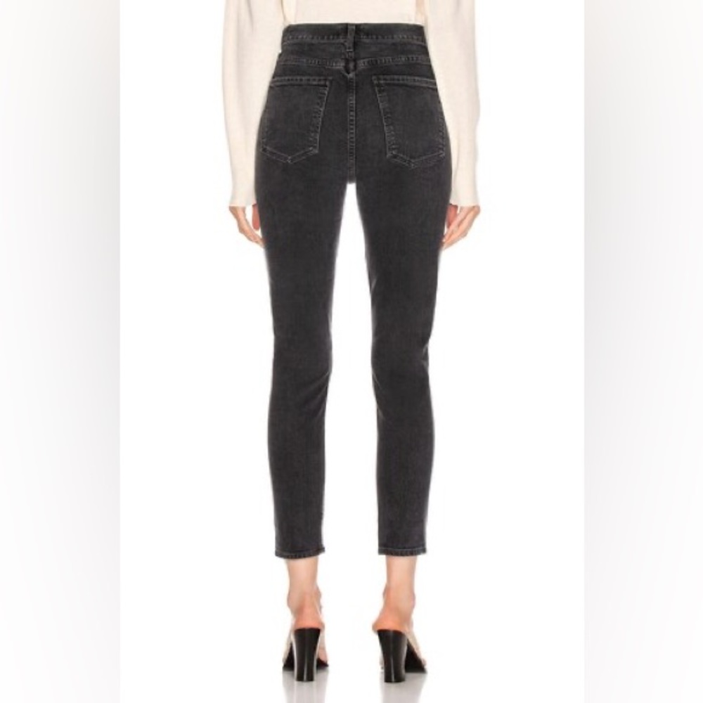 AGOLDE Nico high-waisted straight-leg jeans in faded black - Size 24 - Picture 3 of 12